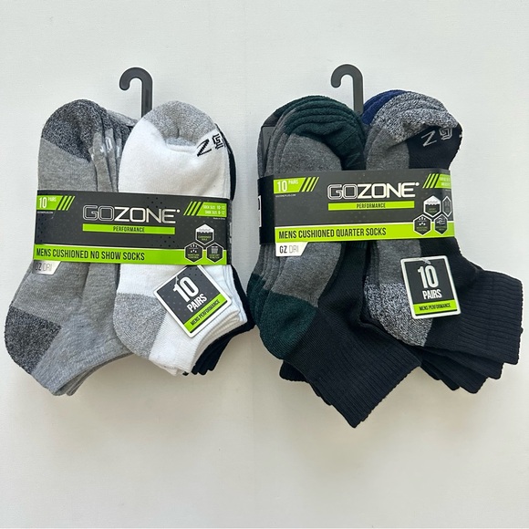 GOZONE Men's Cushioned Quarter Socks - Picture 1 of 13